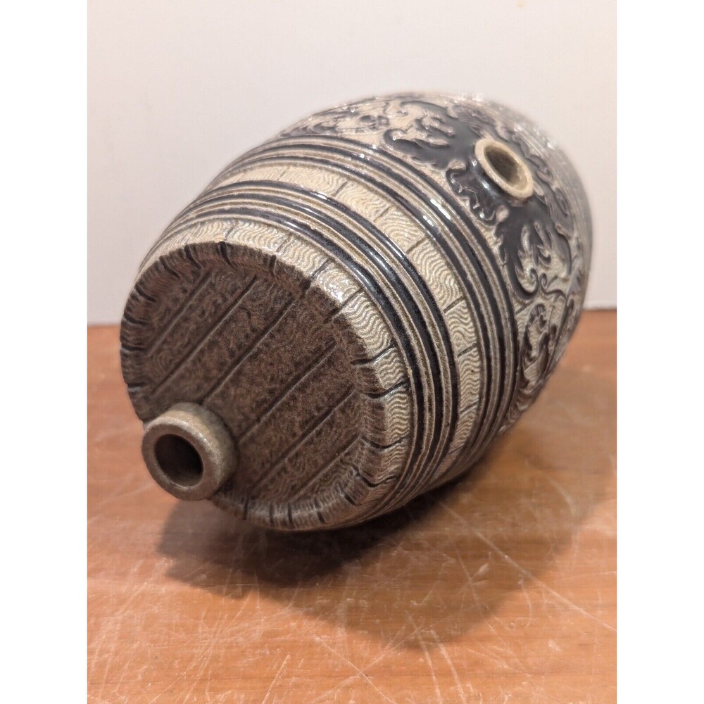 1850's German Miniature Keg Clay Stoneware Bavarian Glaze Great Condition